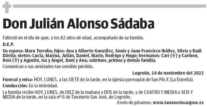 Don Julián Alonso Sádaba