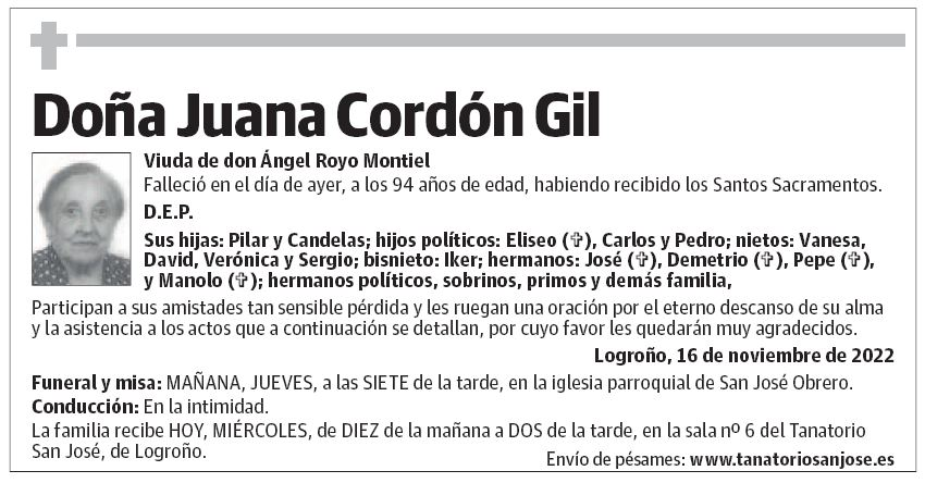 Doña Juana Cordón Gil