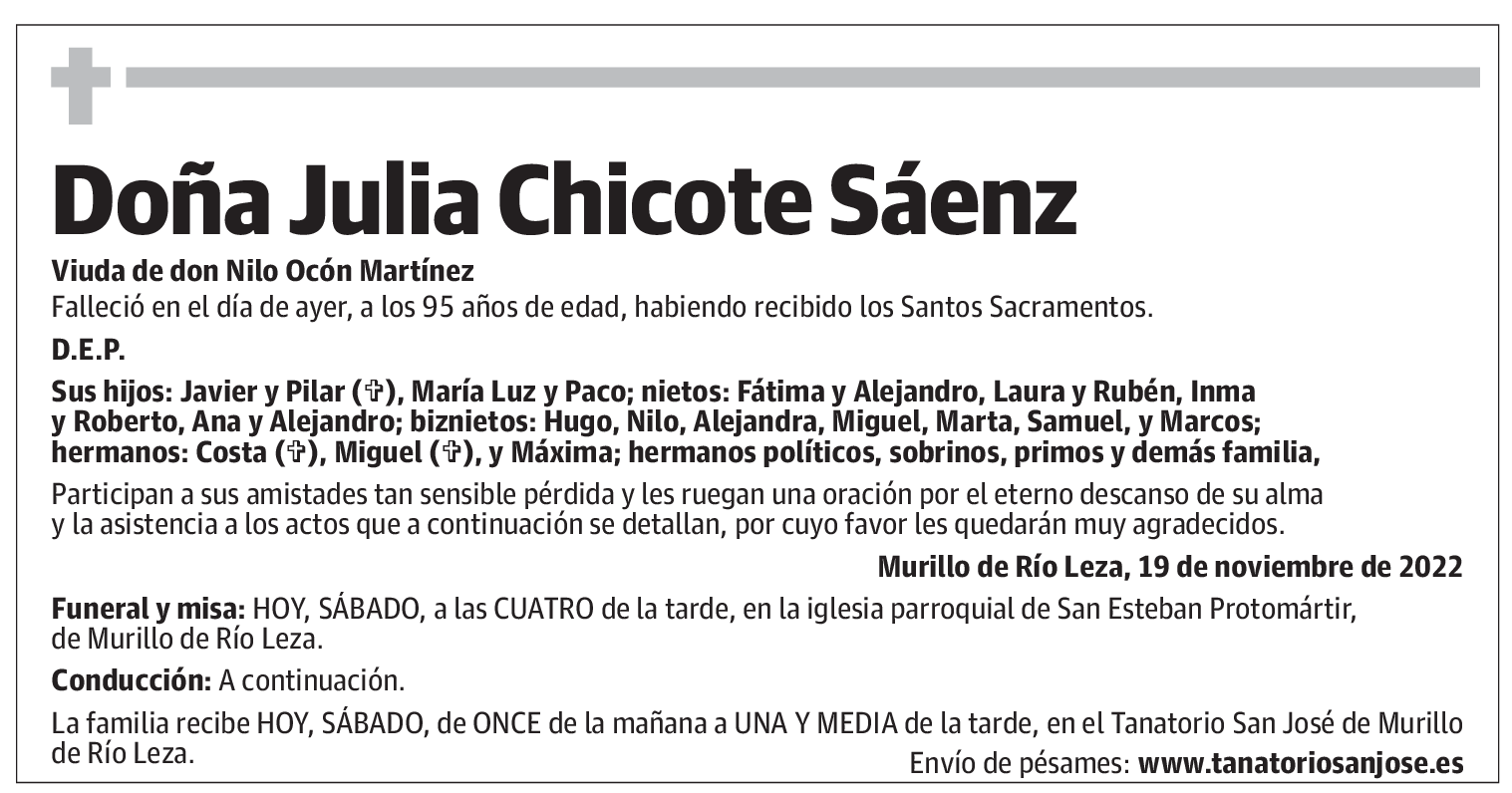 Doña Julia Chicote Sáenz