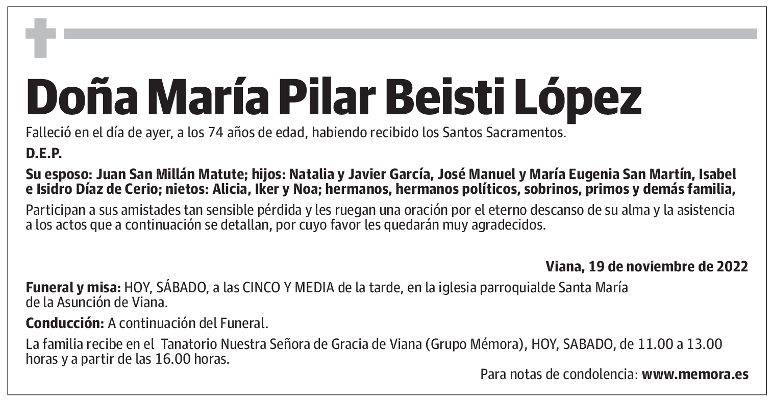 Doña María Pilar Beisti López