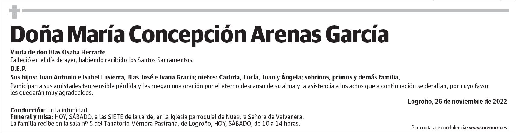 Doña María Concepción Arenas García