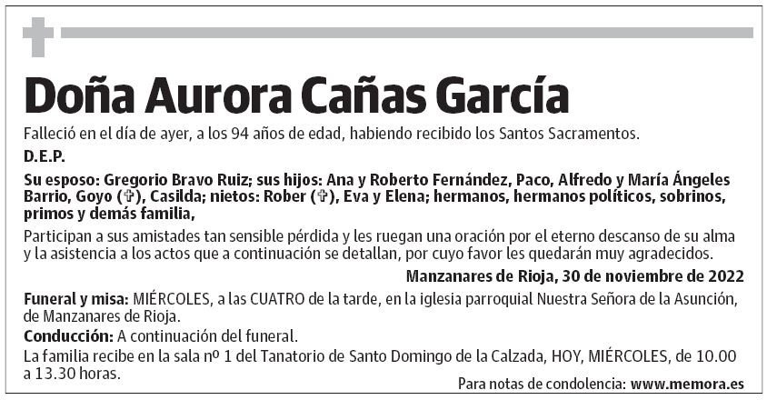 Doña Aurora Cañas García