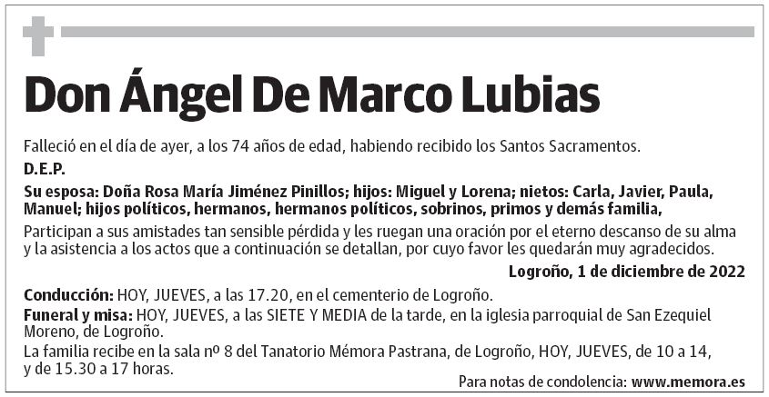 Don Ángel De Marco Lubias