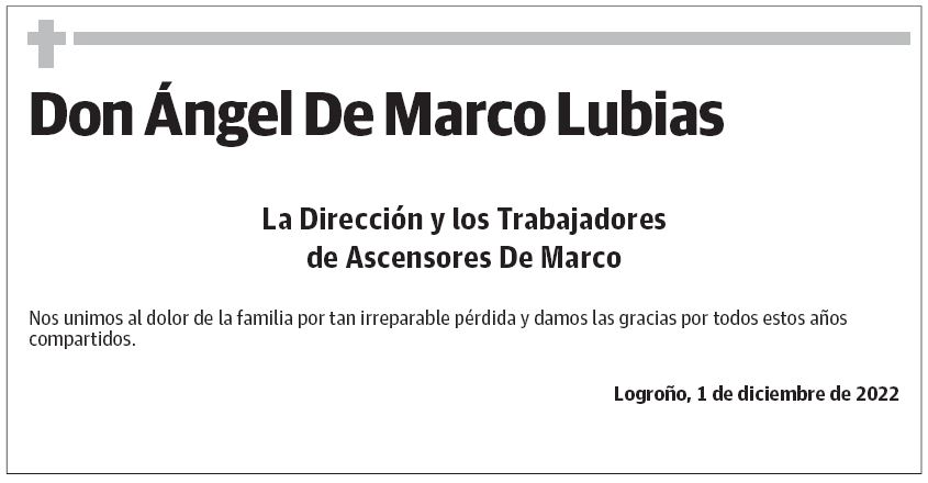 Don Ángel De Marco Lubias
