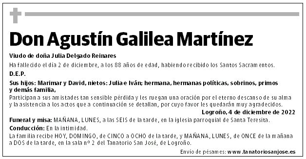 Don Agustín Galilea Martínez