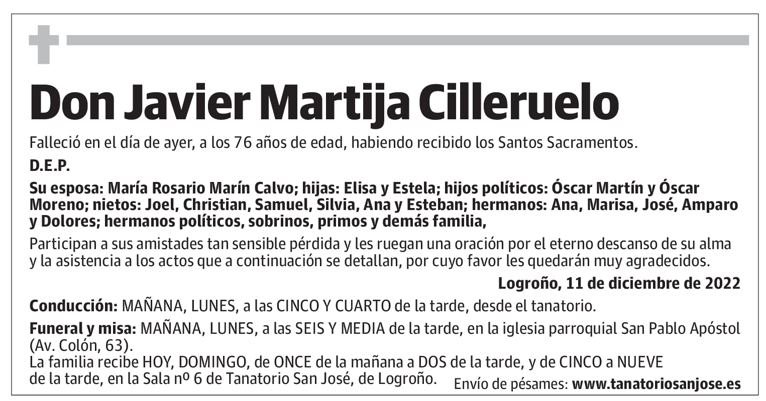 Don Javier Martija Cilleruelo
