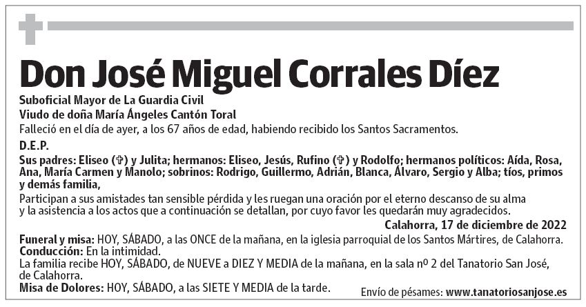 Don José Miguel Corrales Díez