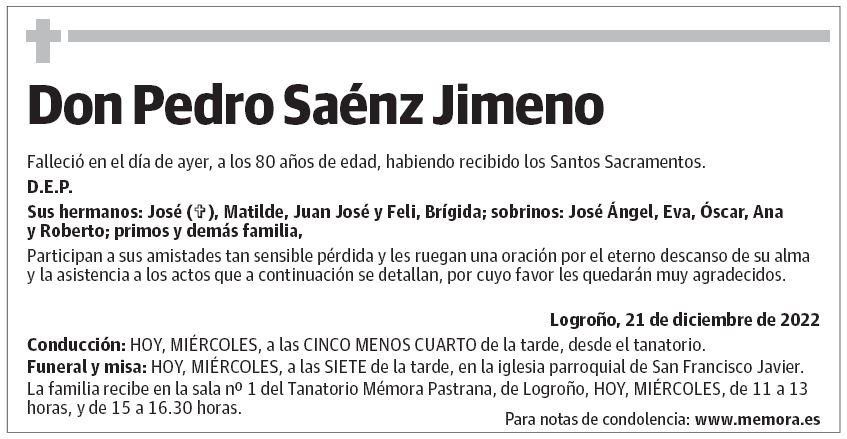 Don Pedro Saénz Jimeno