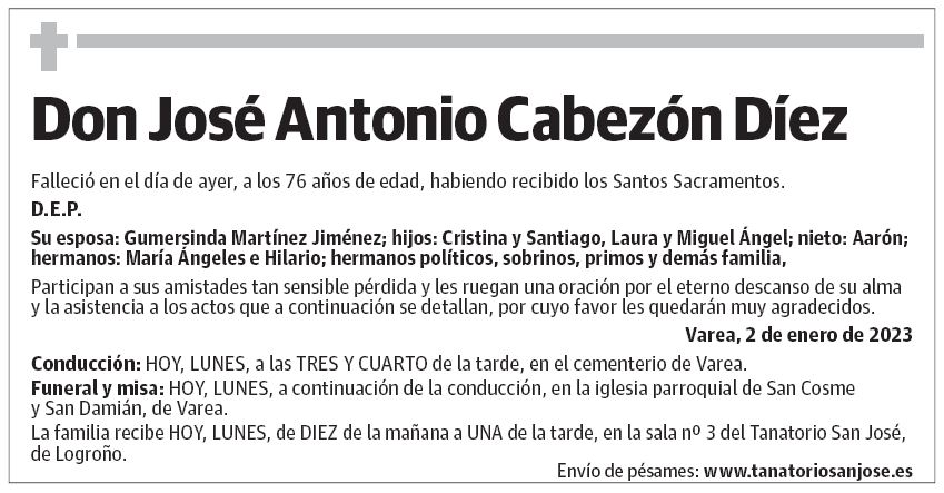 Don José Antonio Cabezón Díez
