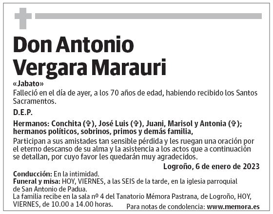 Don Antonio Vergara Marauri