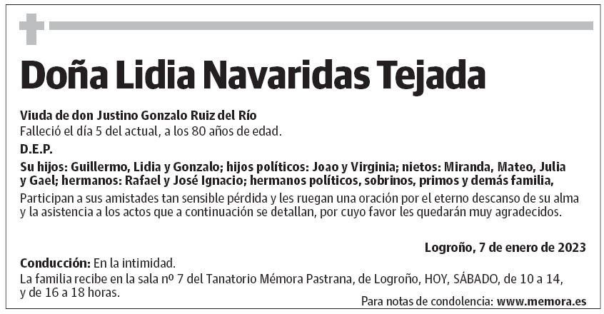 Doña Lidia Navaridas Tejada