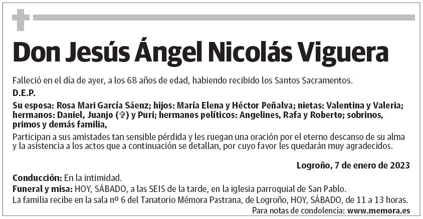 Don Jesús Ángel Nicolás Viguera