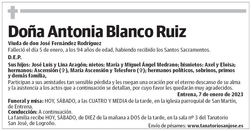 Doña Antonia Blanco Ruiz