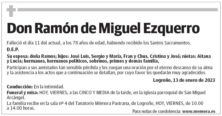 Don Ramón de Miguel Ezquerro