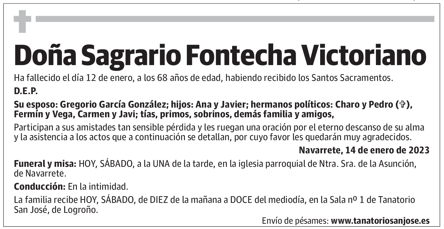 Doña Sagrario Fontecha Victoriano