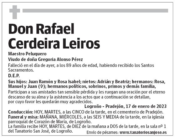 Don Rafael Cerdeira Leiros