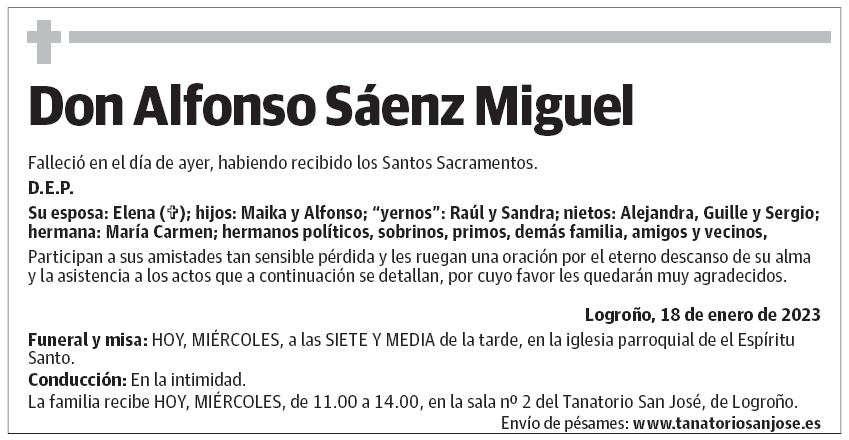 Don Alfonso Sáenz Miguel