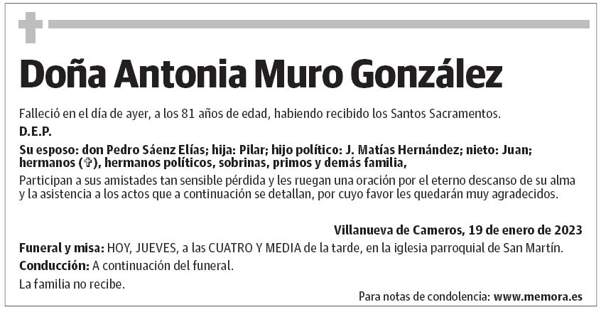 Doña Antonia Muro González