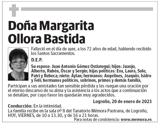 Doña Margarita Ollora Bastida
