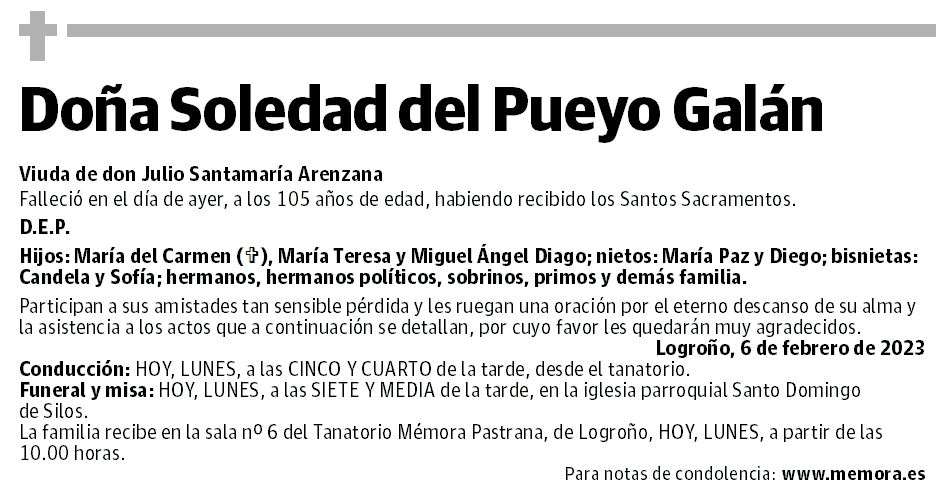 Doña Soledad del Pueyo Galán