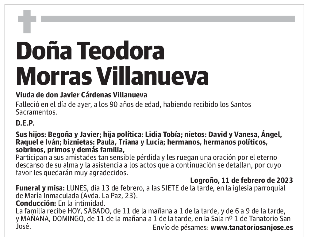 Doña Teodora Morras Villanueva
