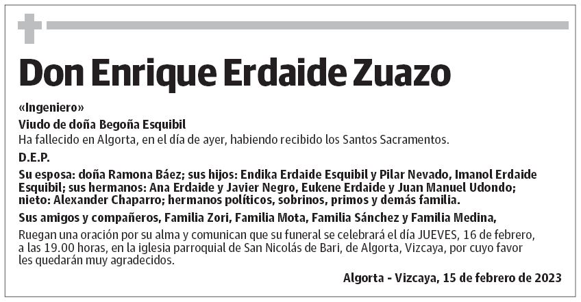 Don Enrique Erdaide Zuazo