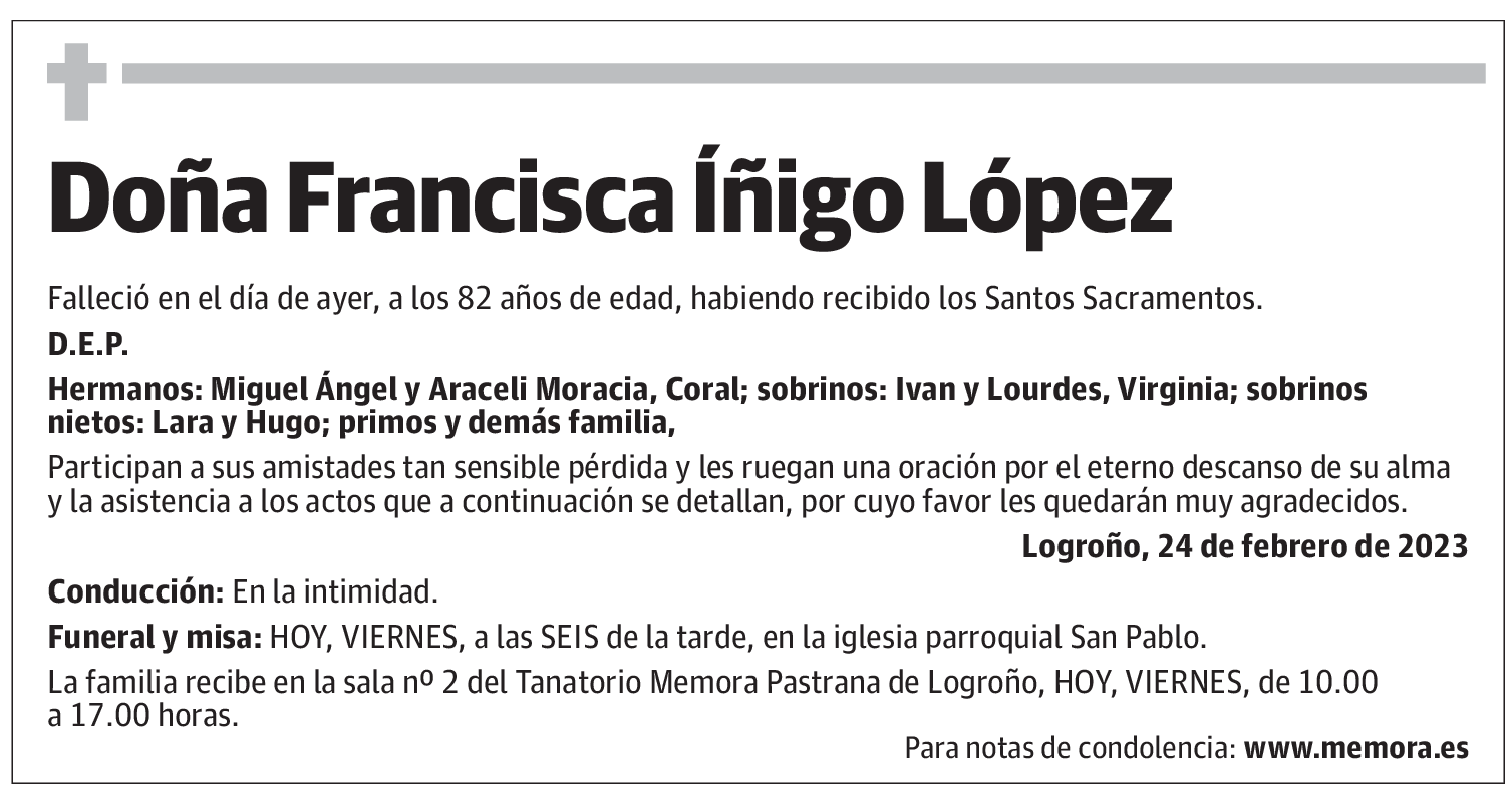 Doña Francisca Íñigo López