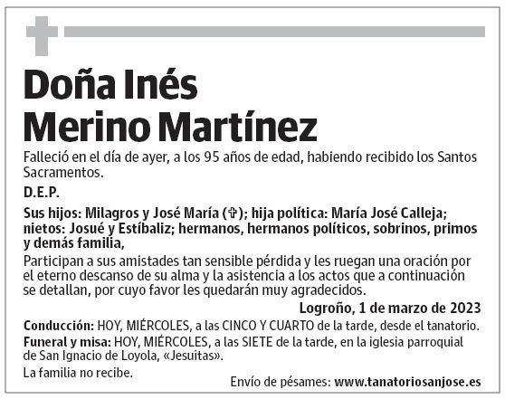 Doña Inés  Merino Martínez
