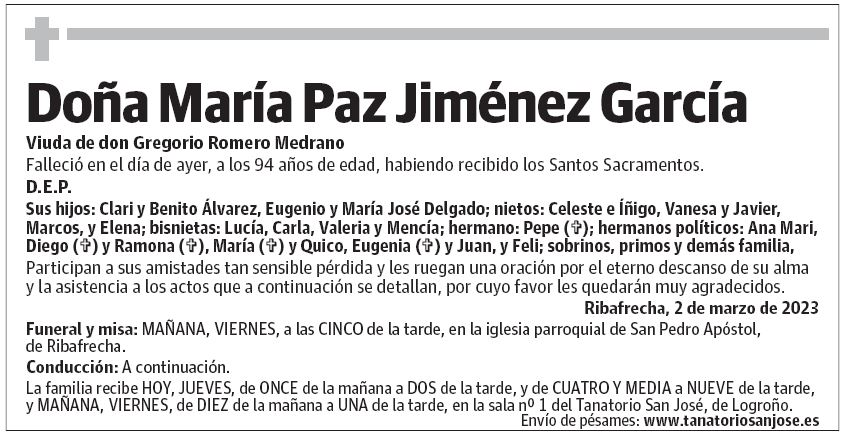 Doña María Paz Jiménez García