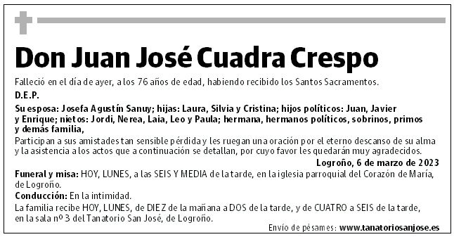 Don Juan José Cuadra Crespo
