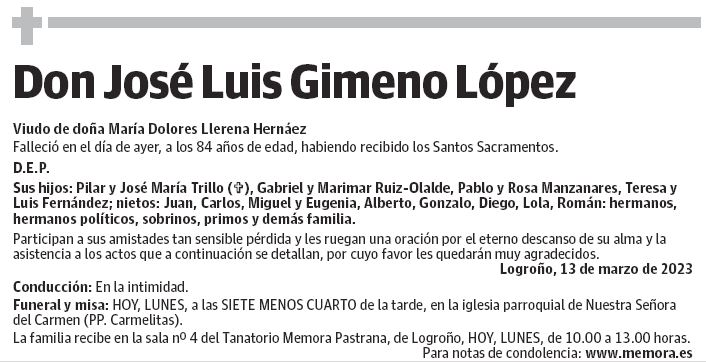 Don José Luis Gimeno López