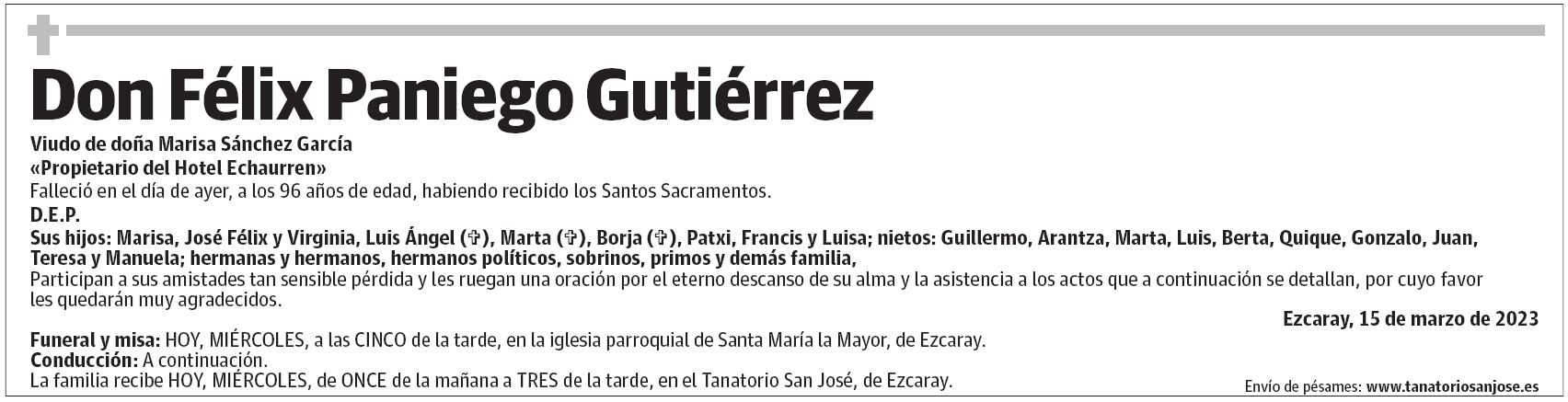 Don Félix Paniego Gutiérrez