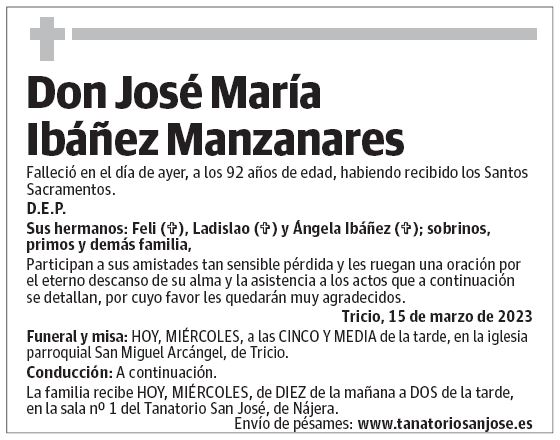 Don José María Ibáñez Manzanares