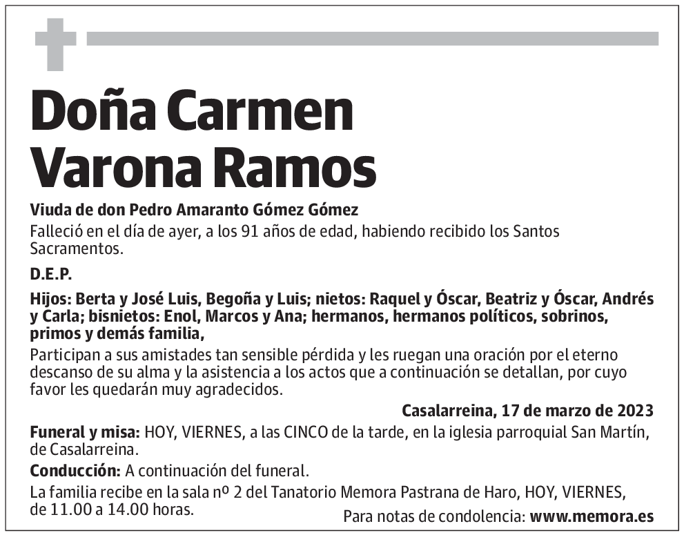 Doña Carmen  Varona Ramos
