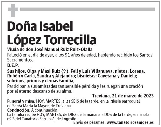 Doña Isabel López Torrecilla