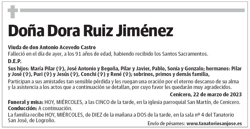 Doña Dora Ruiz Jiménez