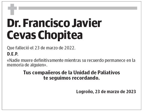 Don Francisco Javier Cevas Chopitea