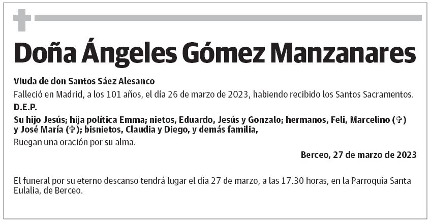 Doña Ángeles Gómez Manzanares