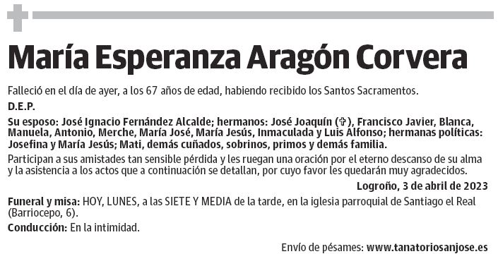 María Esperanza Aragón Corvera