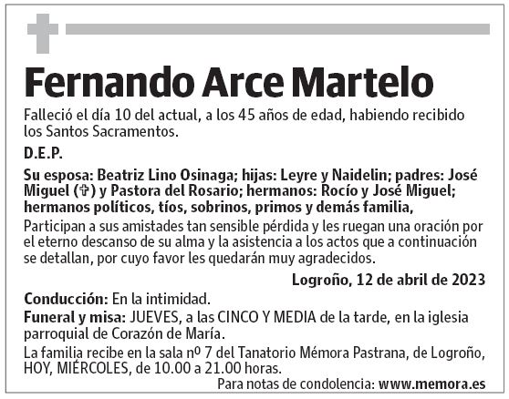 Fernando Arce Martelo