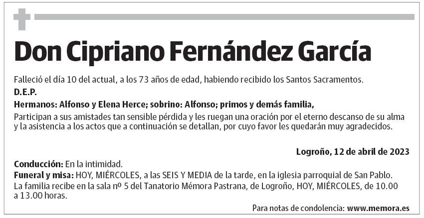 Don Cipriano Fernández García