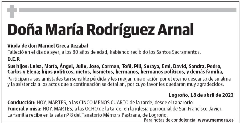 Doña María Rodríguez Arnal