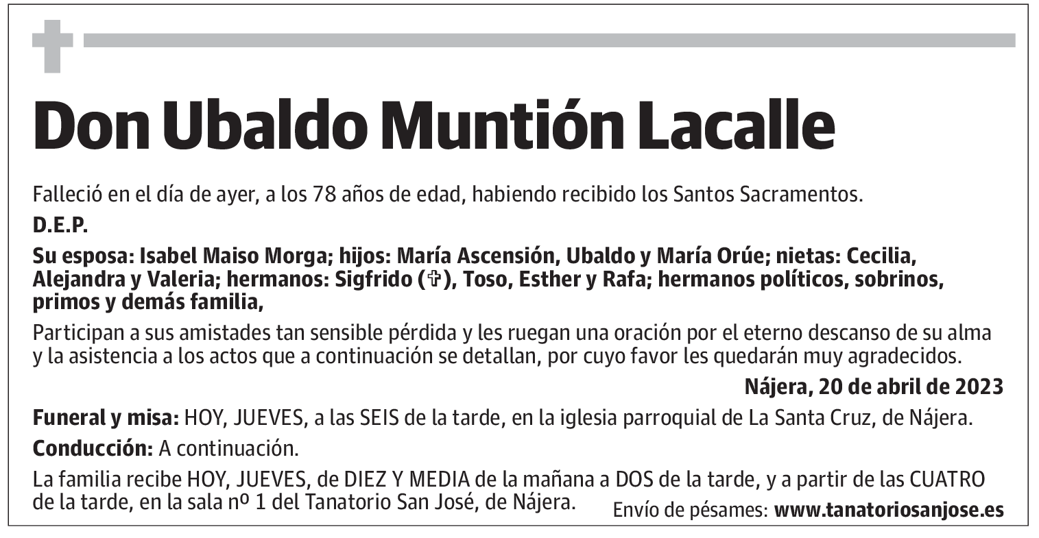 Don Ubaldo Muntión Lacalle