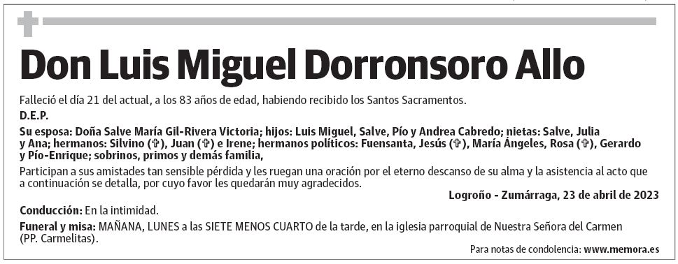 Don Luis Miguel Dorronsoro Allo