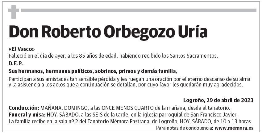 Don Roberto Orbegozo Uría