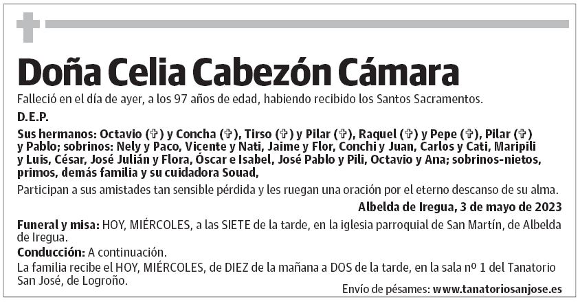 Doña Celia Cabezón Cámara
