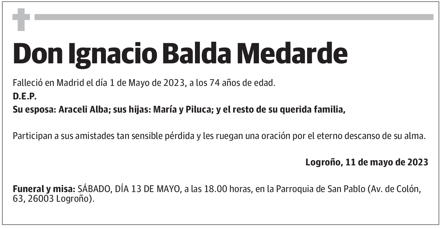 Don Ignacio Balda Medarde