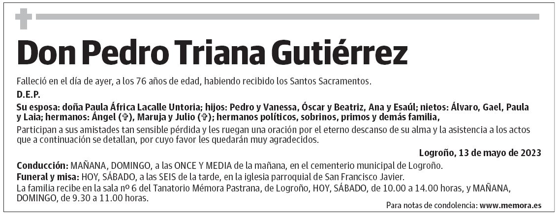 Don Pedro Triana Gutiérrez