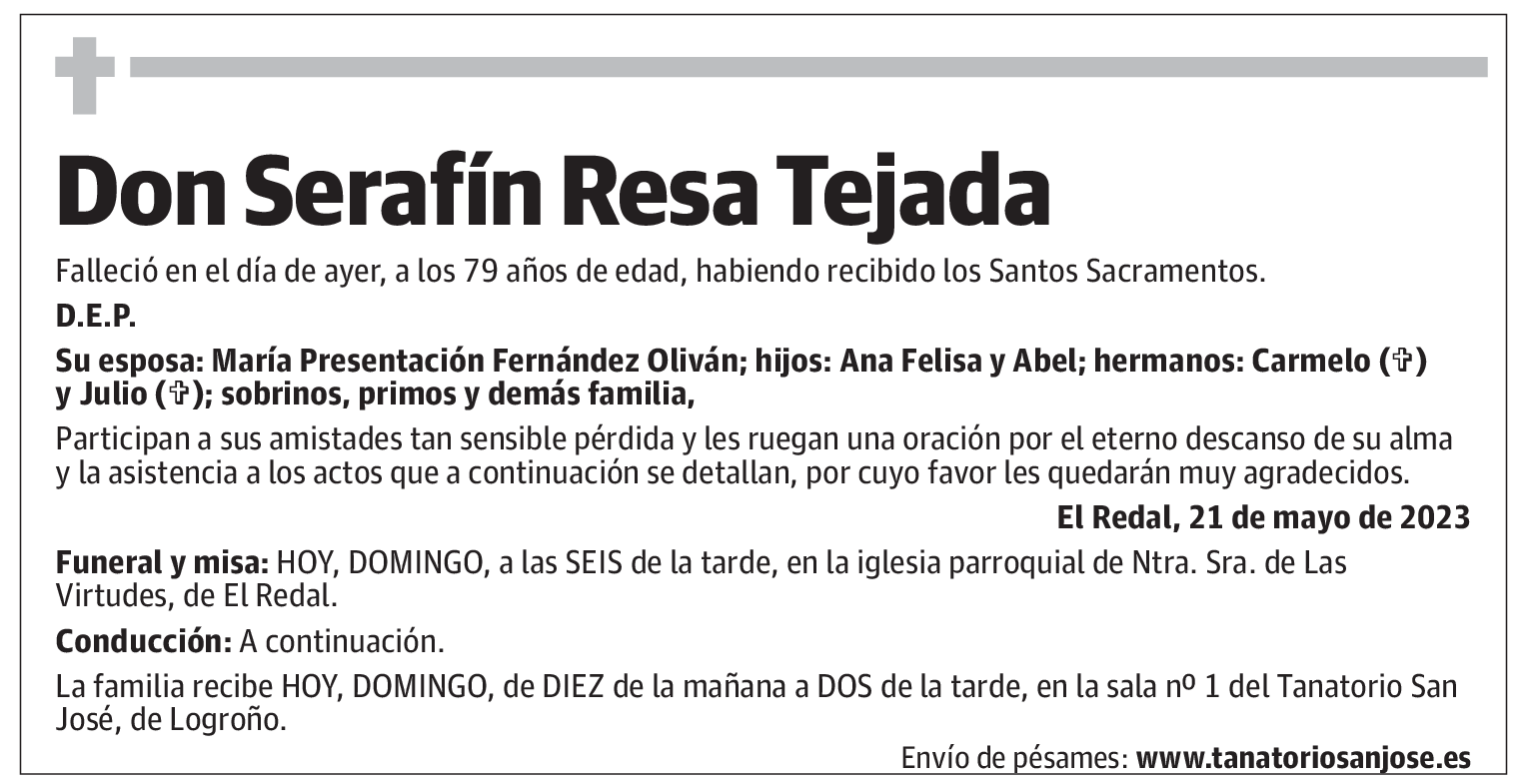 Don Serafín Resa Tejada