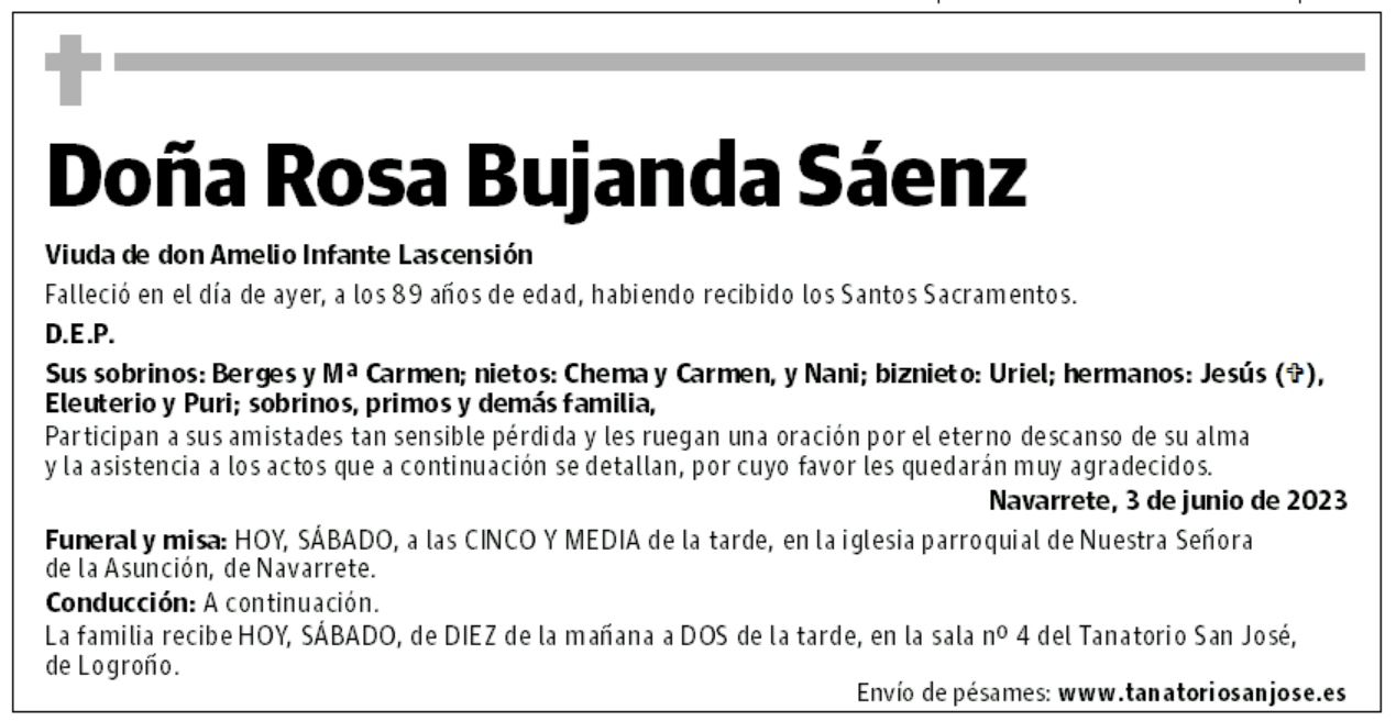 Doña Rosa Bujanda Sáenz
